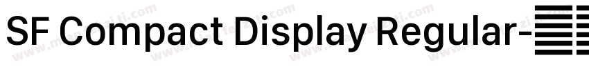 SF Compact Display Regular字体转换